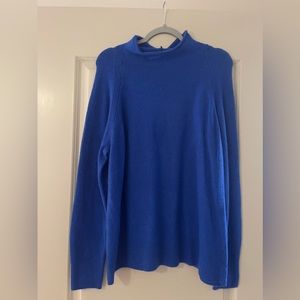 Blue mock neck sweater